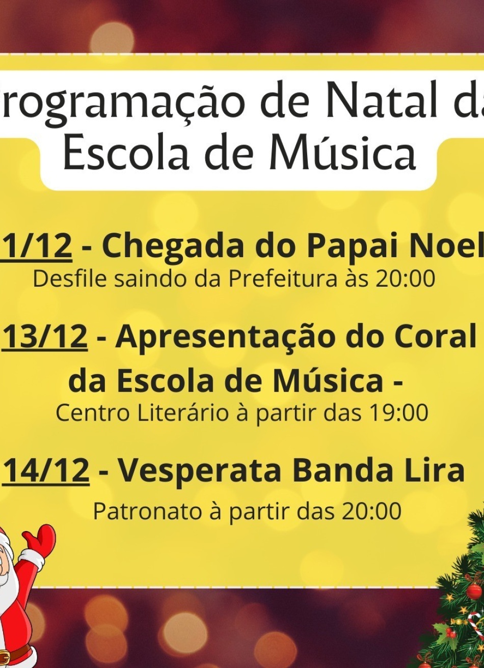 Programação de Natal da Escola de Música promete encantar Pará de Minas