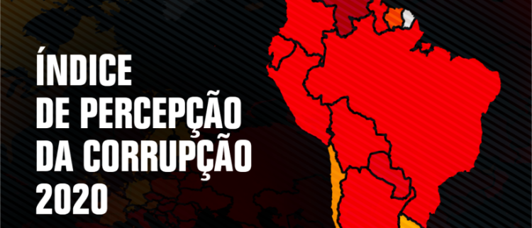 Índice de Percepção da Corrupção 2020 (IPC) colocou o Brasil na 94ª posição do ranking entre 180 países avaliados