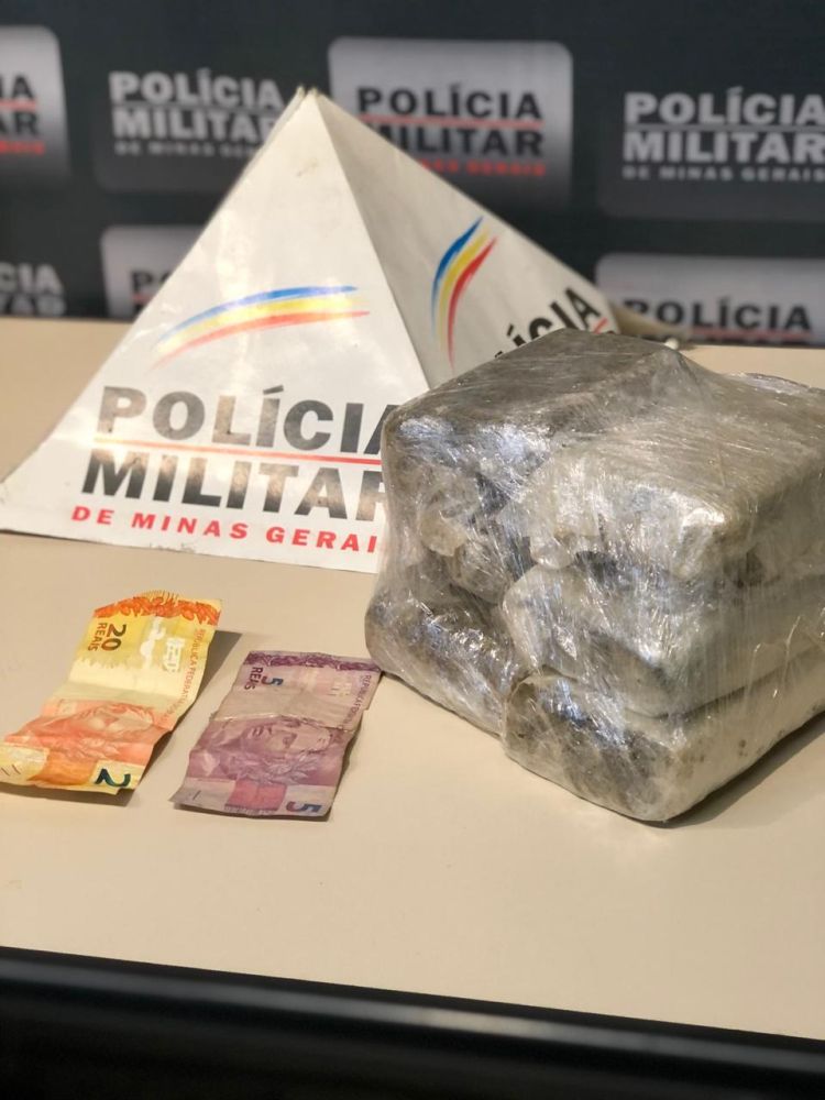 Durante operação de combate a explosões de caixas eletrônicos, polícia apreende seis tabletes de maconha