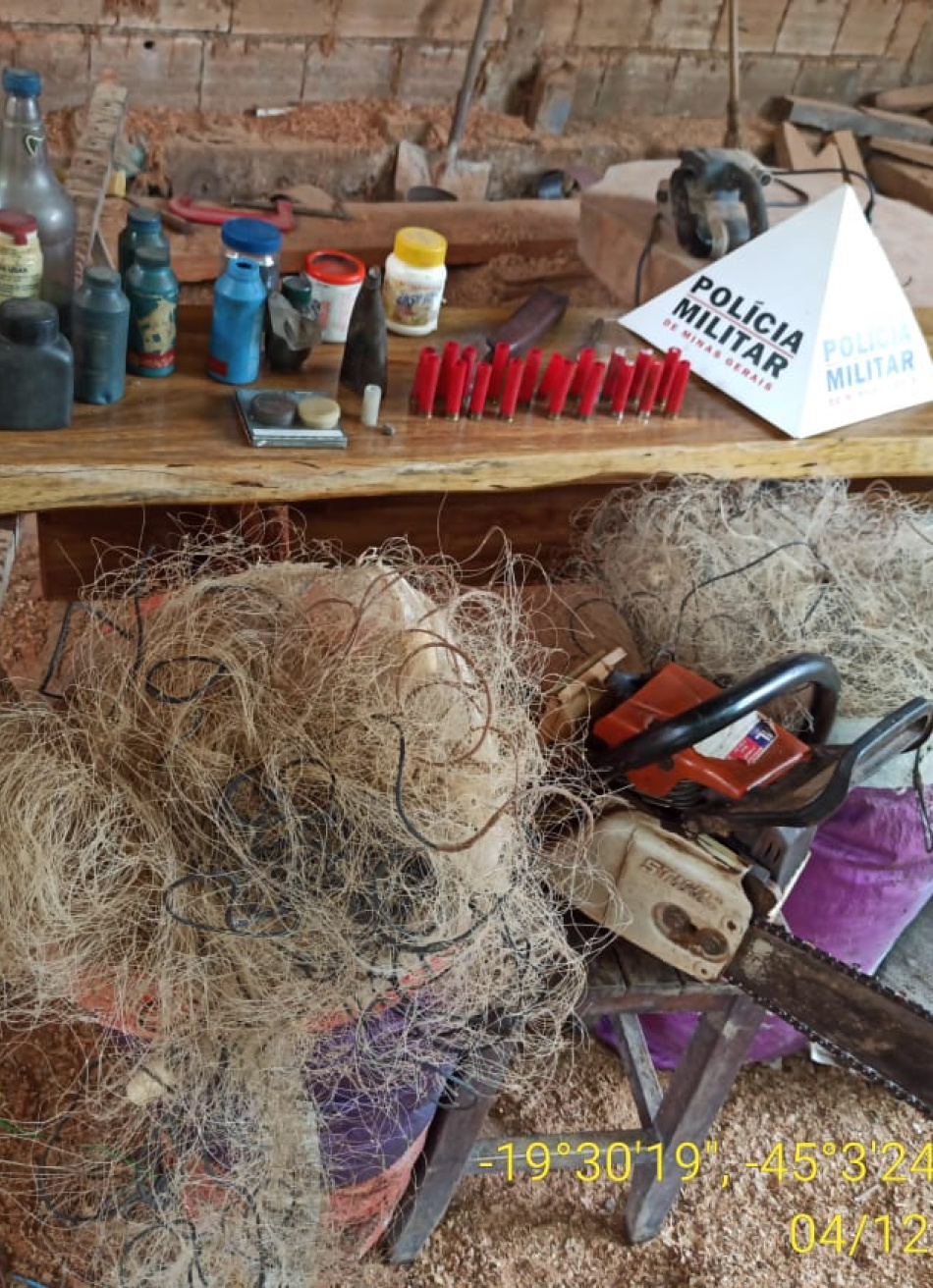 7ª Cia PM MAmb realiza operações na zona rural da região Centro Oeste e apreende armas, redes de pesca e animais silvestres