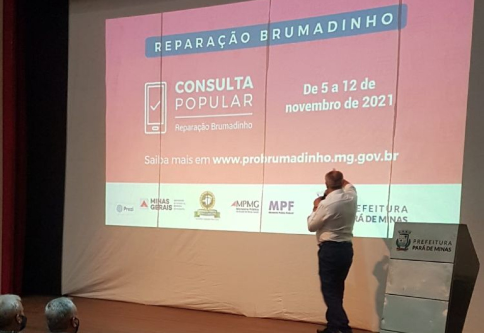 Prazo para a participação no Consulta Popular, Reparação Brumadinho termina nesta sexta-feira