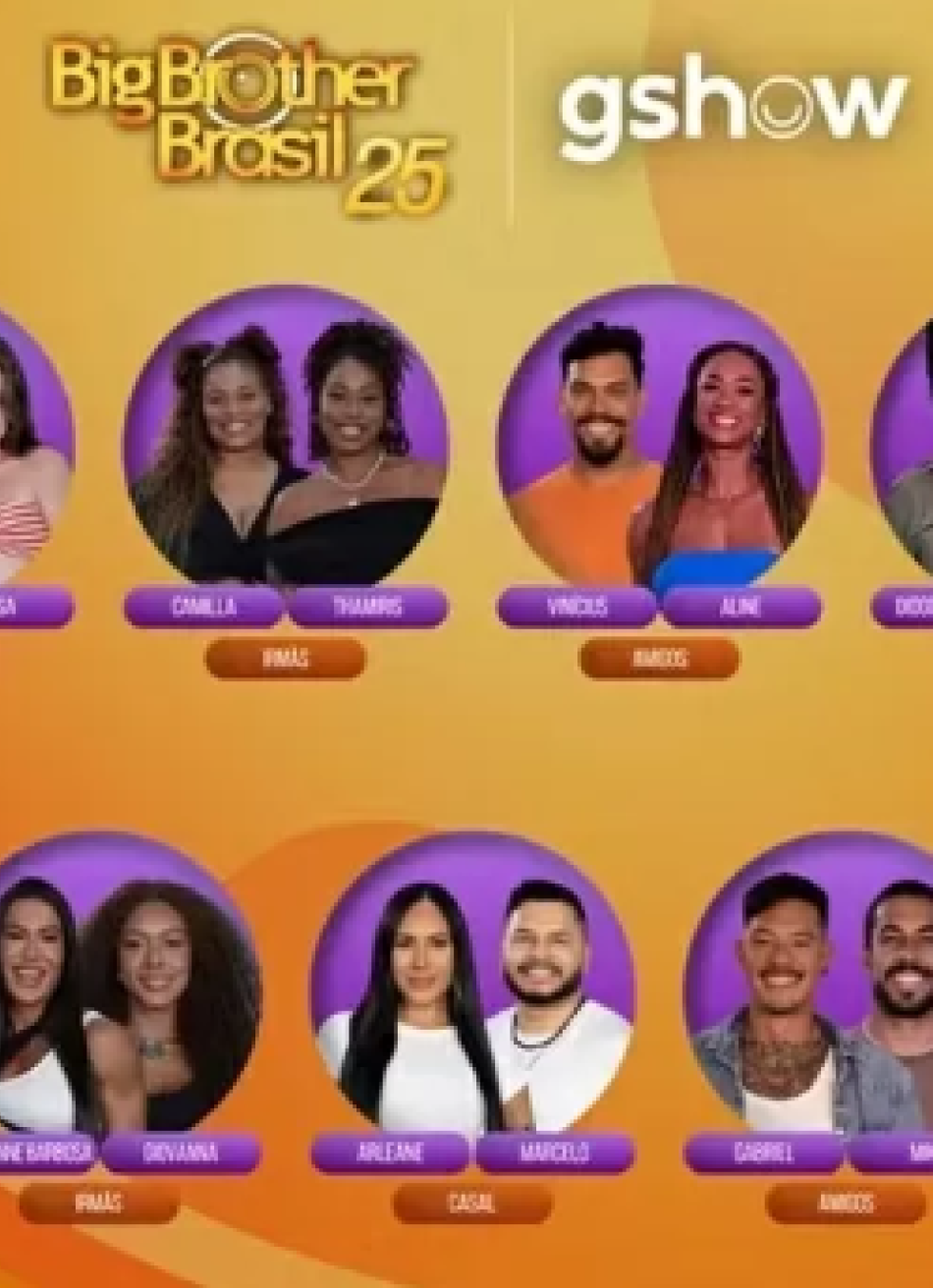 Participantes do BBB 25: Conheça as Duplas