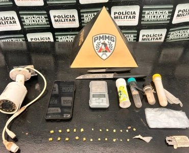 PM prende suspeito por tráfico de drogas.
