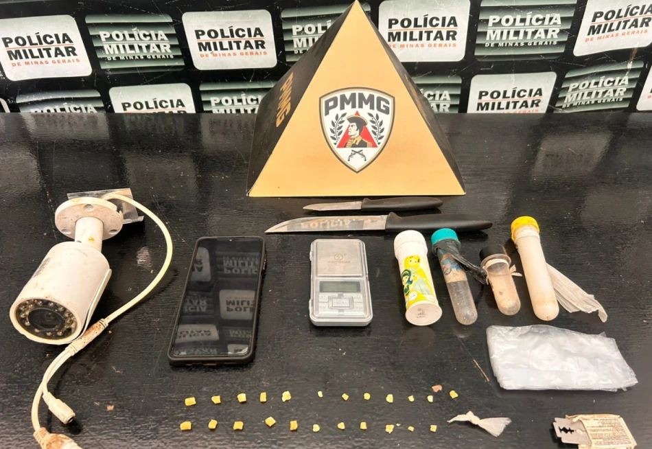 PM prende suspeito por tráfico de drogas.