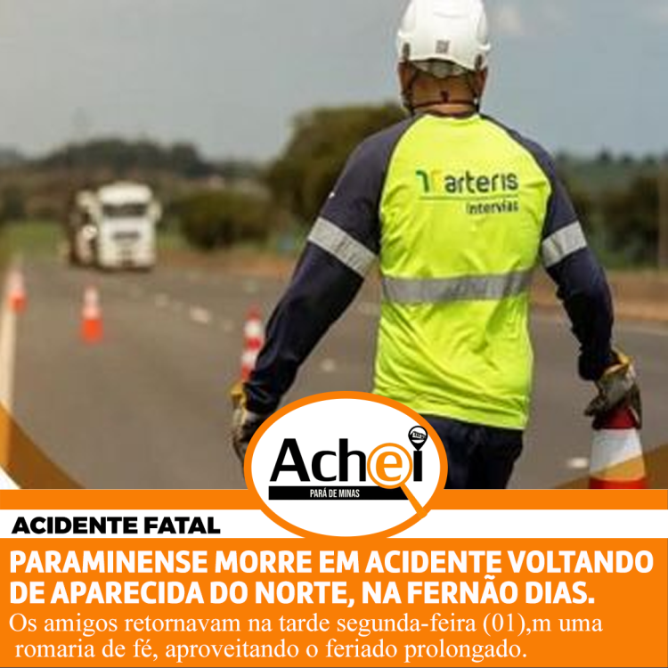 MOTOCICLISTA PARAMINENSE MORRE VOLTANDO DE ROMARIA