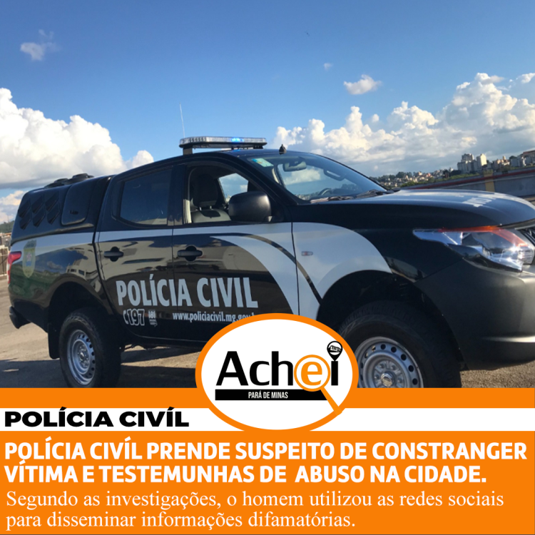 SUSPEITO DE CONSTRANGER VÍTIMA DE ABUSO SEXUAL É PRESO.