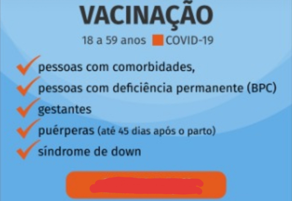 Prefeitura de Pará de Minas inicia o cadastramento de pessoas com comorbidades para vacina contra Covid-19