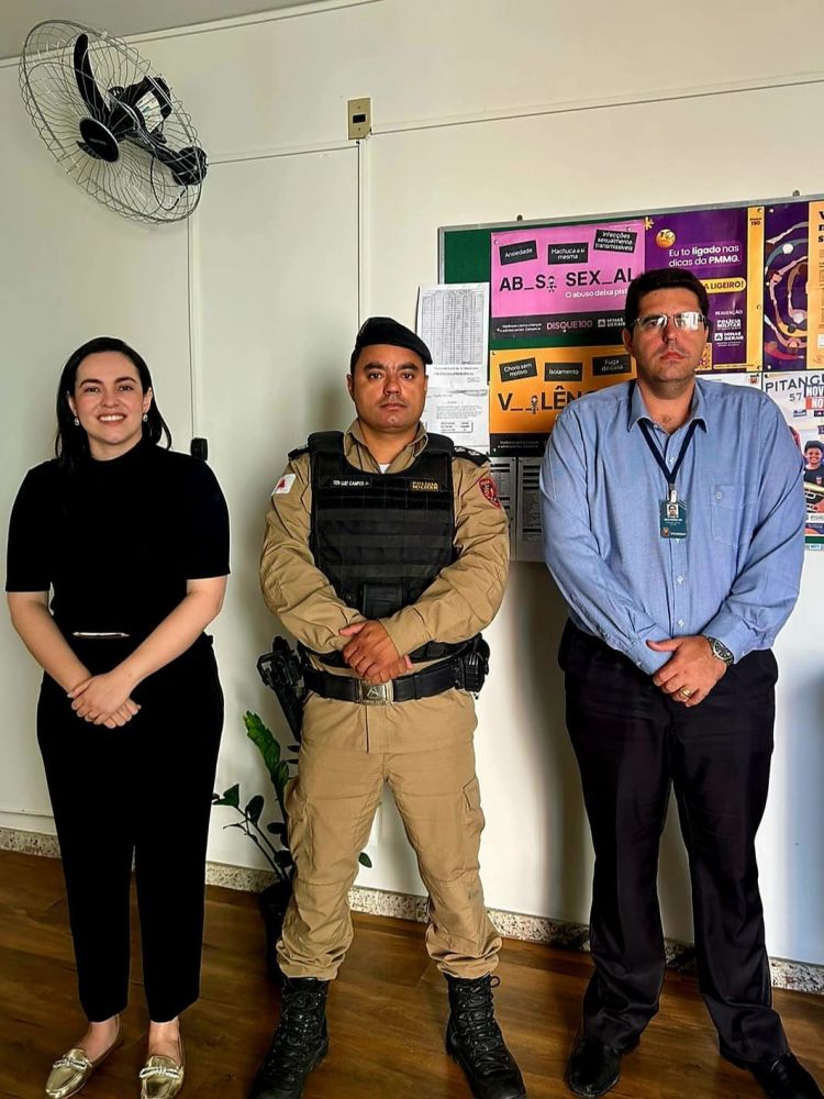 Polícia Militar participa de encontro comunitário da campanha Agosto Lilás em Pitangui