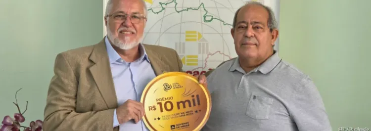 Morador de Ipatinga recebe prêmio de R$ 10 mil da Nota Fiscal Mineira