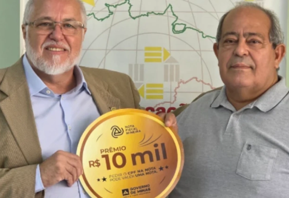 Morador de Ipatinga recebe prêmio de R$ 10 mil da Nota Fiscal Mineira