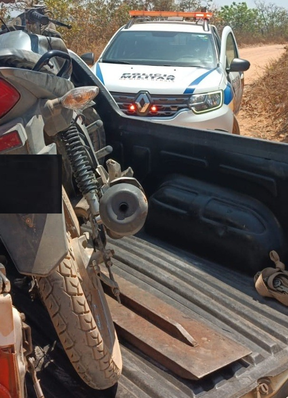 Polícia Militar recupera motocicleta furtada e encontra adolescente desaparecida na zona rural de Leandro Ferreira