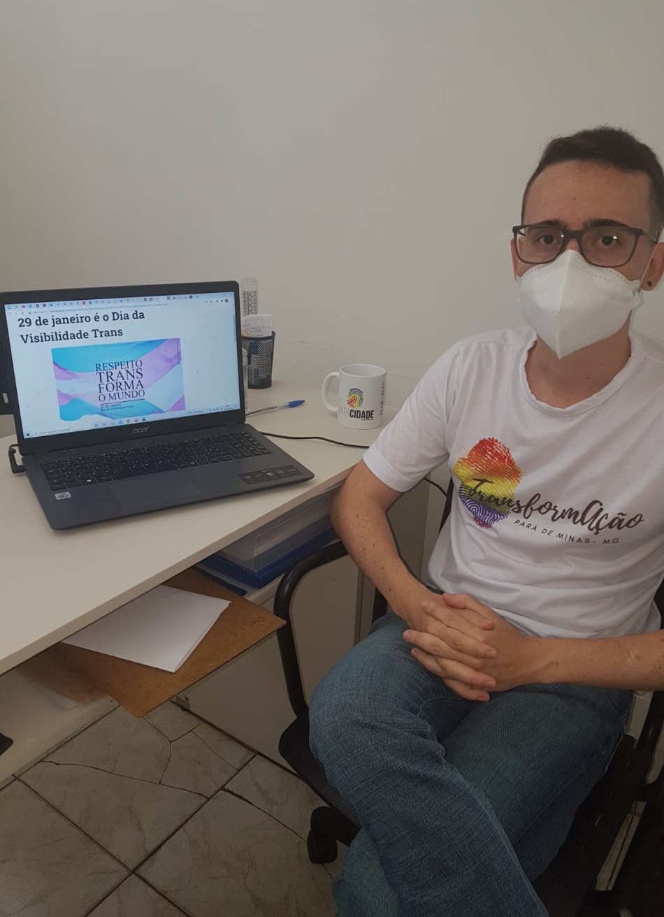Psicólogo do Transformação de Pará de Minas falou ao Achei Pará de Minas sobre o Dia Nacional da Visibilidade Trans