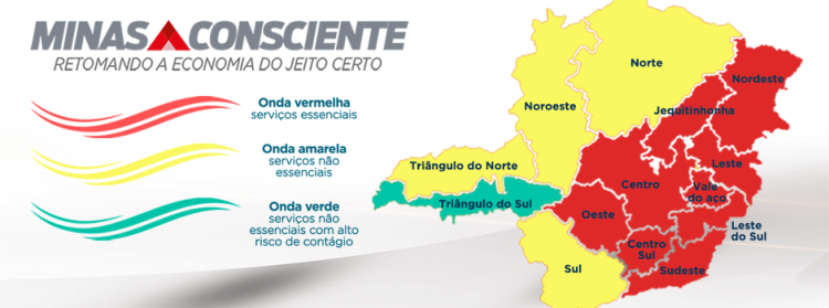 Comitê Extraordinário da Covid-19 regride regiões Oeste, da qual Pará de Minas faz parte, e centro do estado para a onda vermelha do programa Minas Consciente