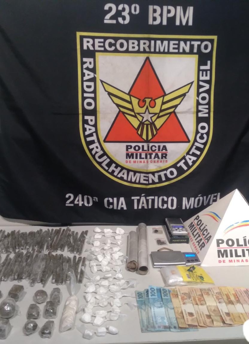 Homem é preso em Divinópolis com grande quantidade de drogas