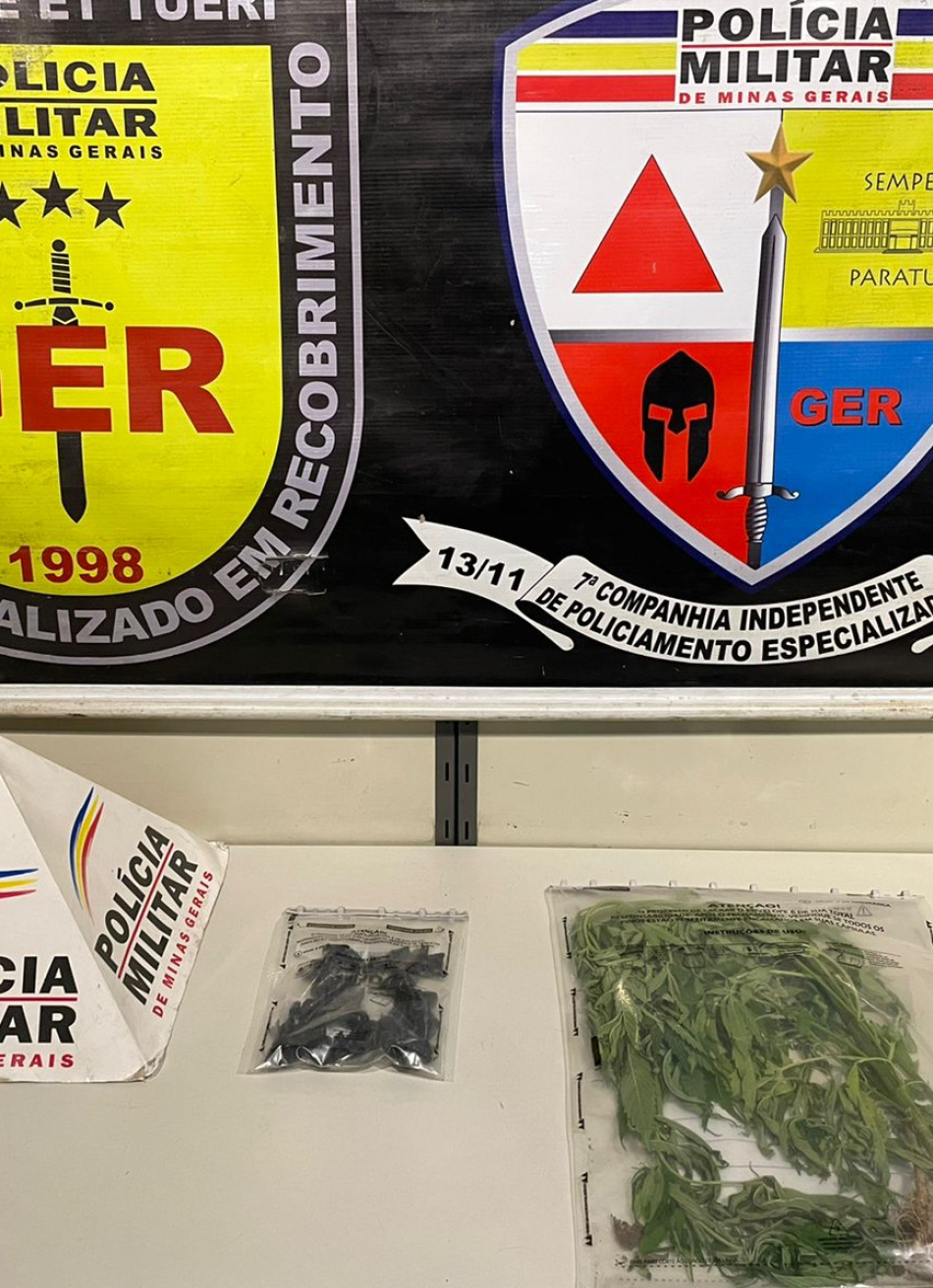 Adolescente é apreendido em Divinópolis com três pés de maconha