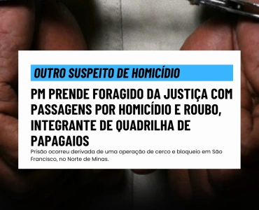 PM prende foragido da Justiça com passagens por homicídio e roubo