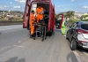 Motociclista sofre fratura exposta em acidente na saída de Pará de Minas