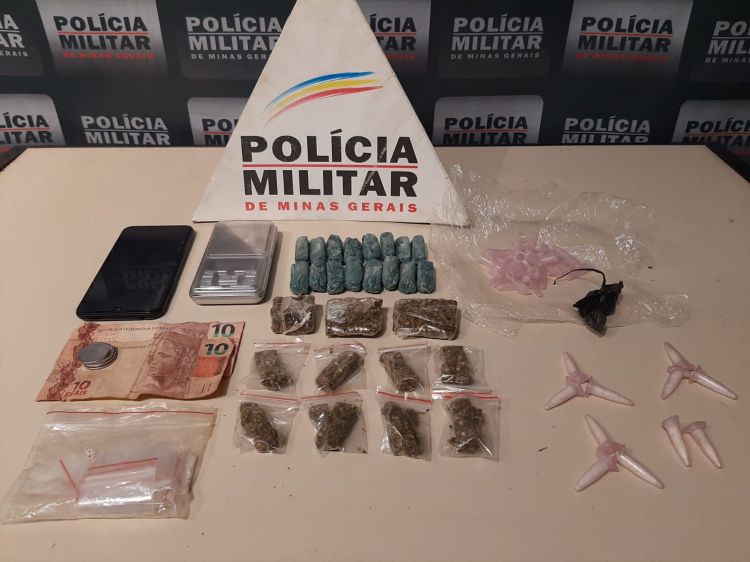 Polícia Militar prende em Divinópolis rapaz acusado de tráfico de drogas