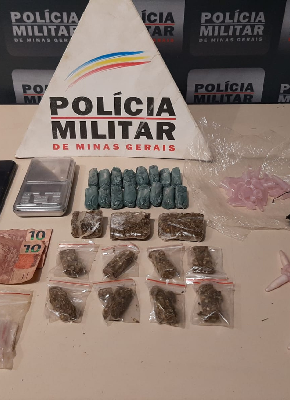 Polícia Militar prende em Divinópolis rapaz acusado de tráfico de drogas