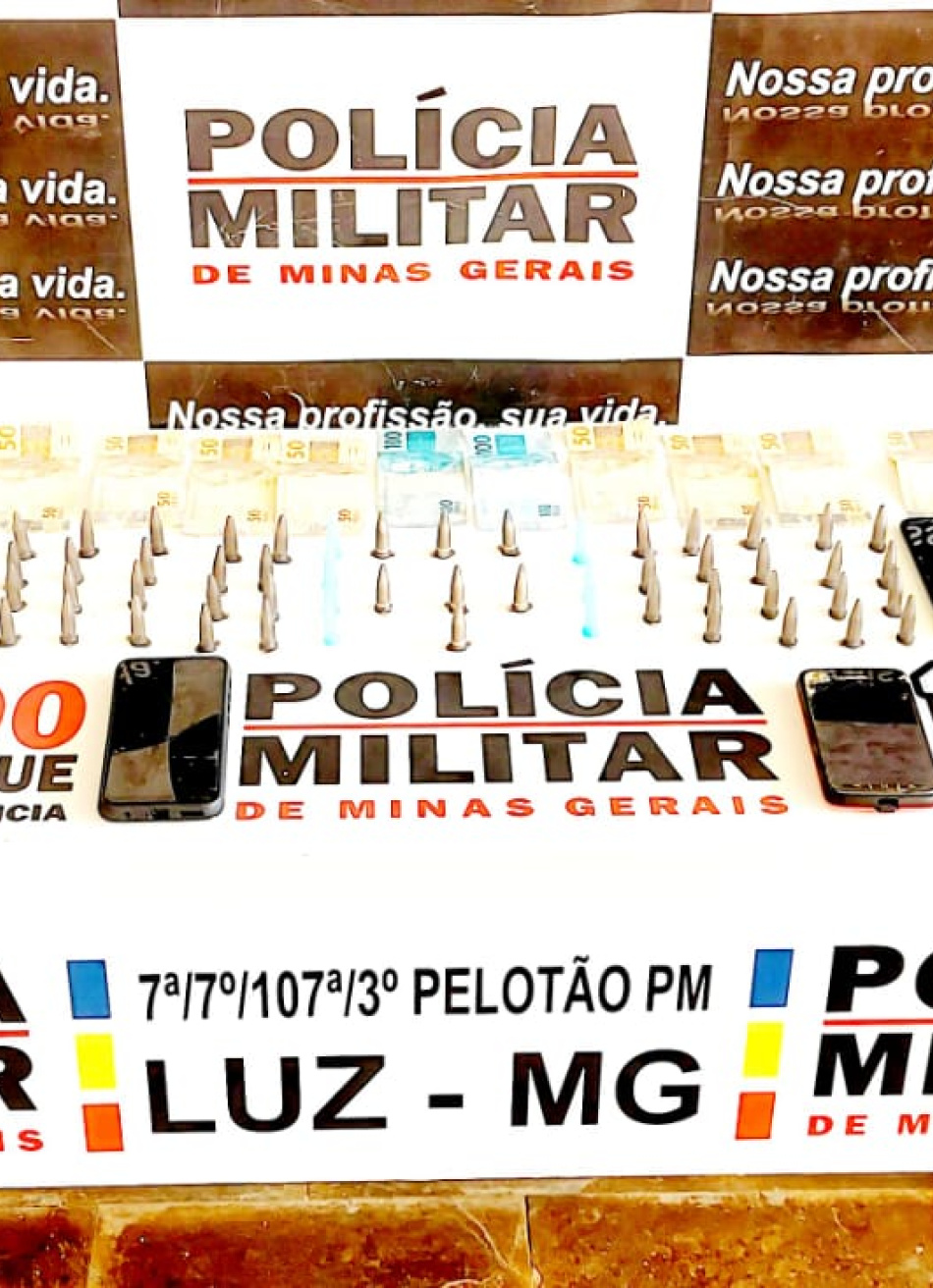 Casal é preso pela Polícia Militar em Luz acusado de envolvimento com o tráfico de drogas