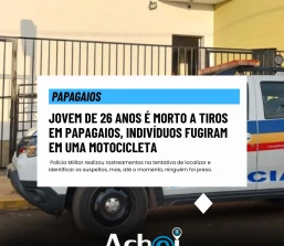 Jovem de 26 anos é morto a tiros em Papagaios