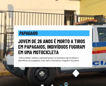 Jovem de 26 anos é morto a tiros em Papagaios