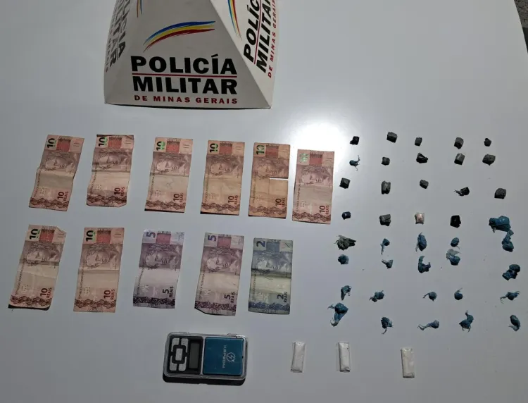 Polícia Militar prende homem suspeito de tráfico de drogas em Pitangui