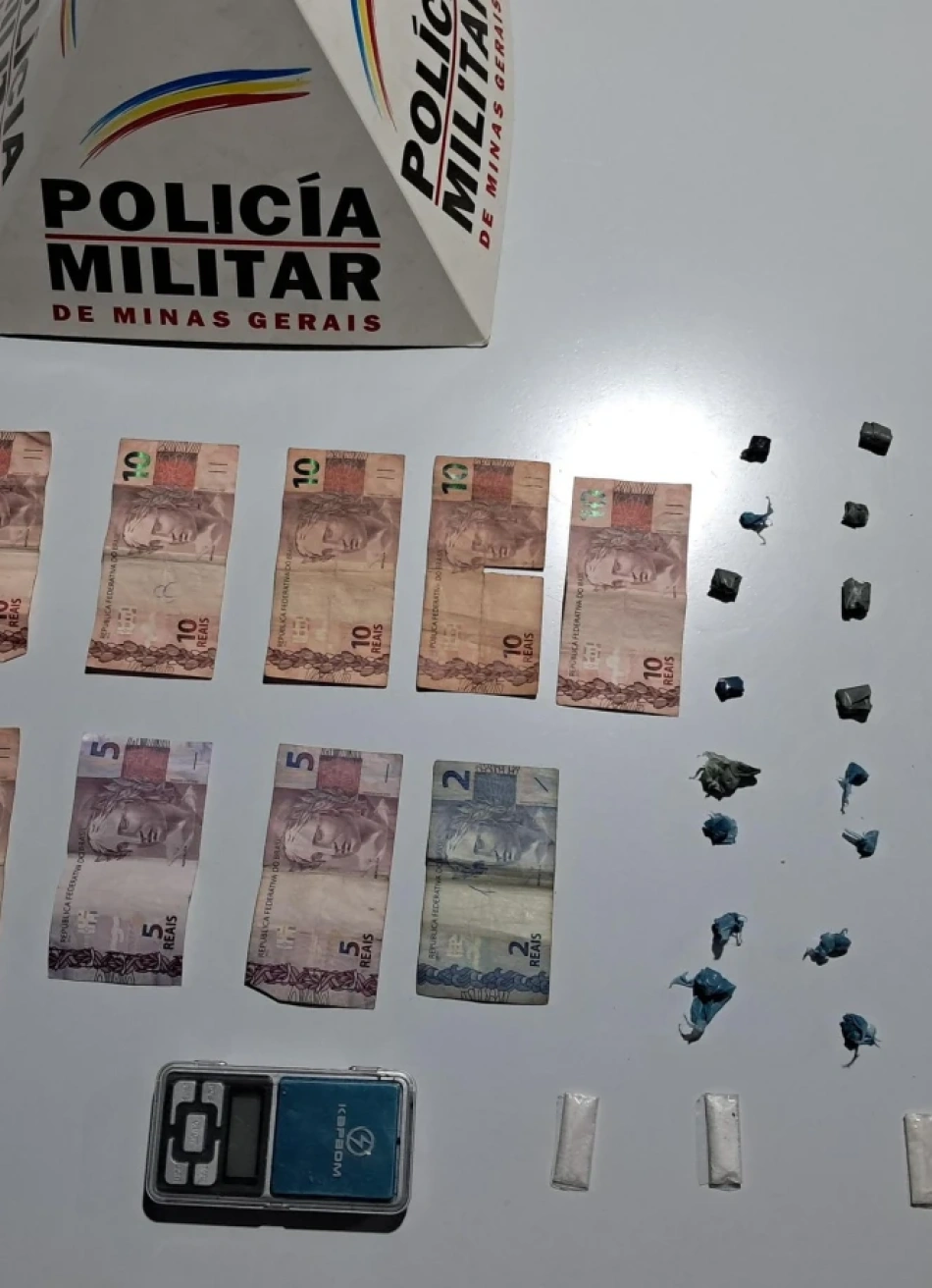 Polícia Militar prende homem suspeito de tráfico de drogas em Pitangui