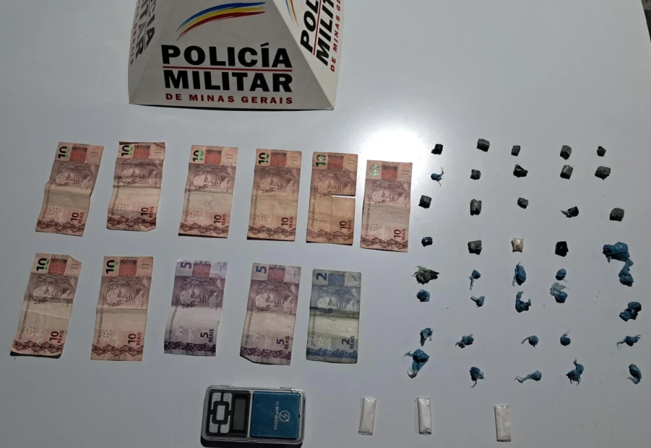 Polícia Militar prende homem suspeito de tráfico de drogas em Pitangui