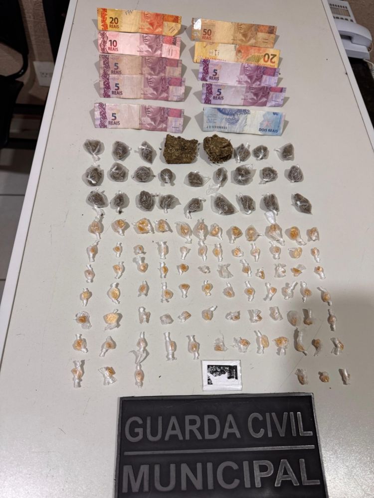 GCM  realiza prisões por tráfico e receptação no bairro São Geraldo.