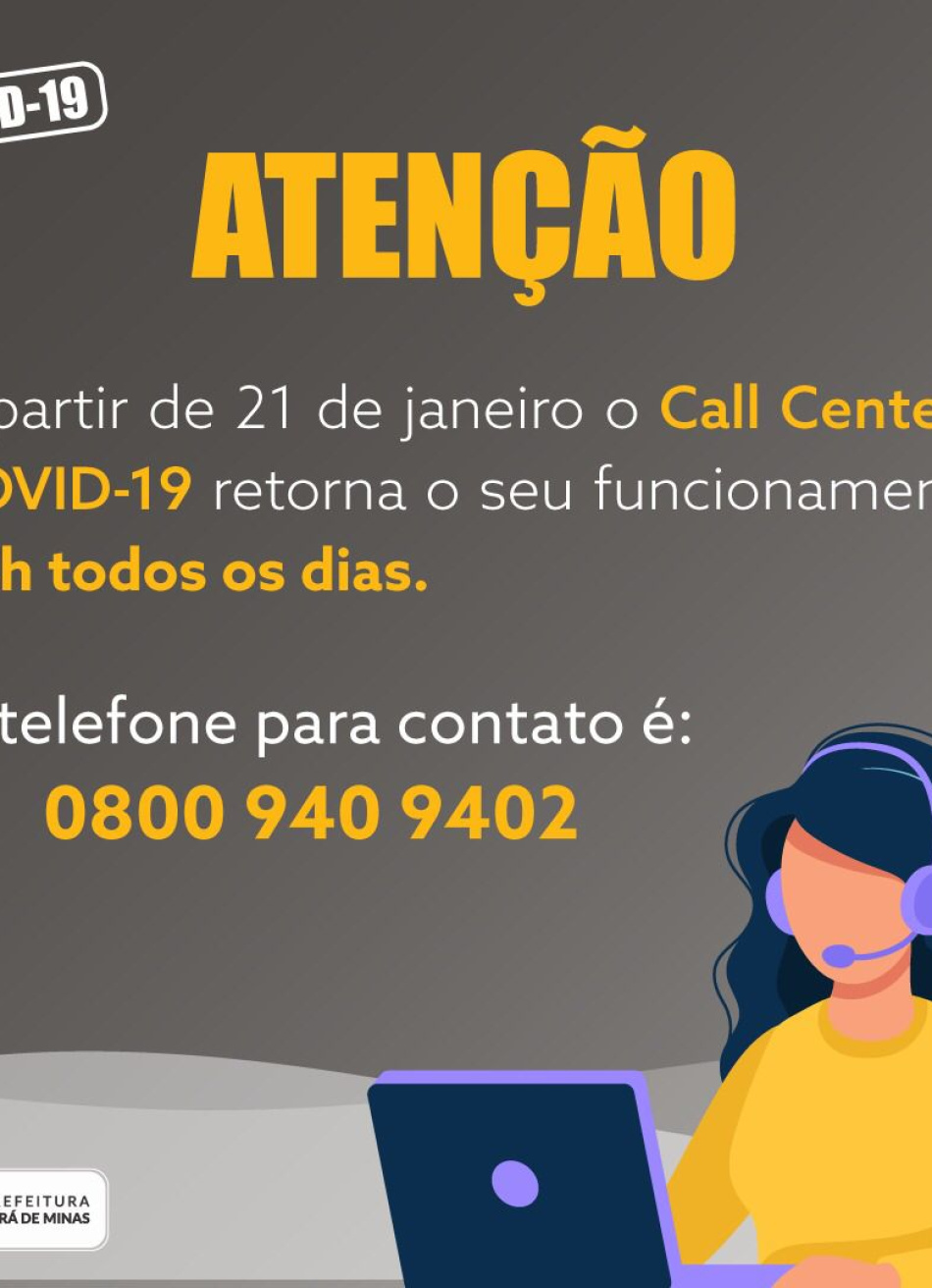 Call Center Covid-19 teve o seu horário de atendimento ampliado