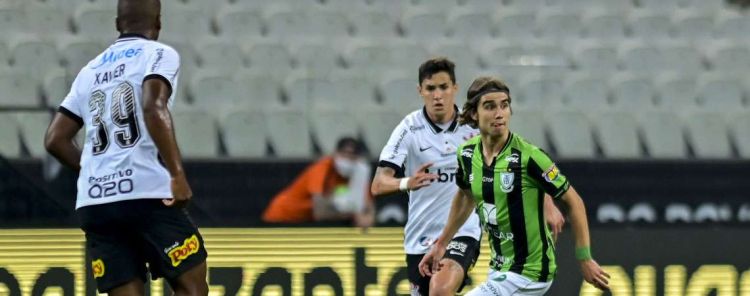 América vence o Corinthians e sai na frente na briga pela vaga na fase de quartas de final da Copa do Brasil