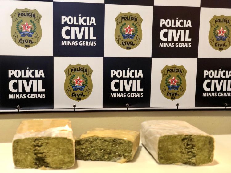 Polícia Civil de Minas Gerais apreendeu mais de um quilo de maconha em Divinópolis