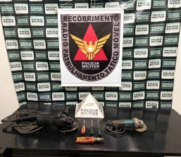 PM recupera ferramentas furtadas de oficina em Pará de Minas