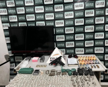 SUSPEITO DE TRÁFICO DE DROGAS É PRESO NO GRÃO PARÁ COM DROGAS, ARMAS E MATERIAIS FURTADOS.