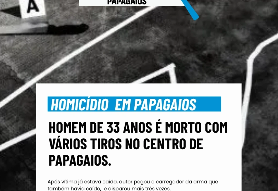 Homicídio choca a cidade de Papagaios