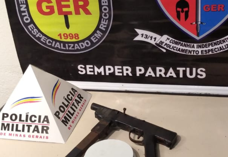 Adolescente é apreendido em Divinópolis com uma submetralhadora artesanal