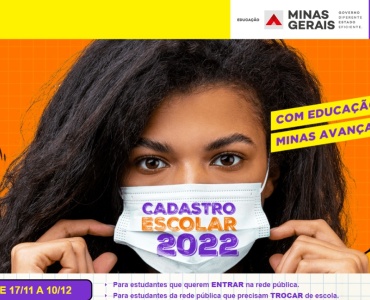 Termina nesta sexta-feira o prazo para garantir vaga na rede pública de ensino de Minas Gerais em 2022