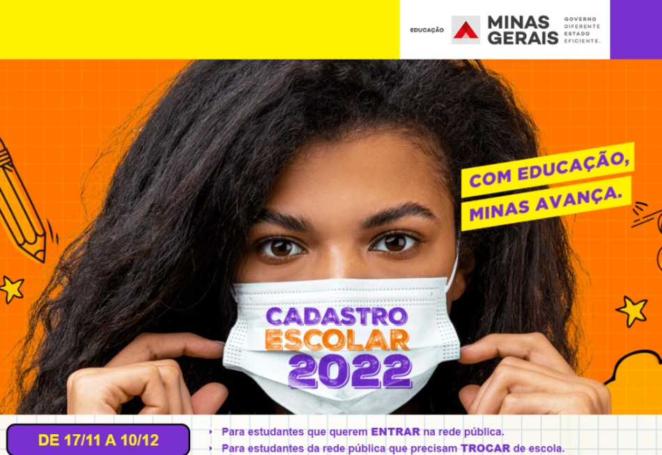 Termina nesta sexta-feira o prazo para garantir vaga na rede pública de ensino de Minas Gerais em 2022