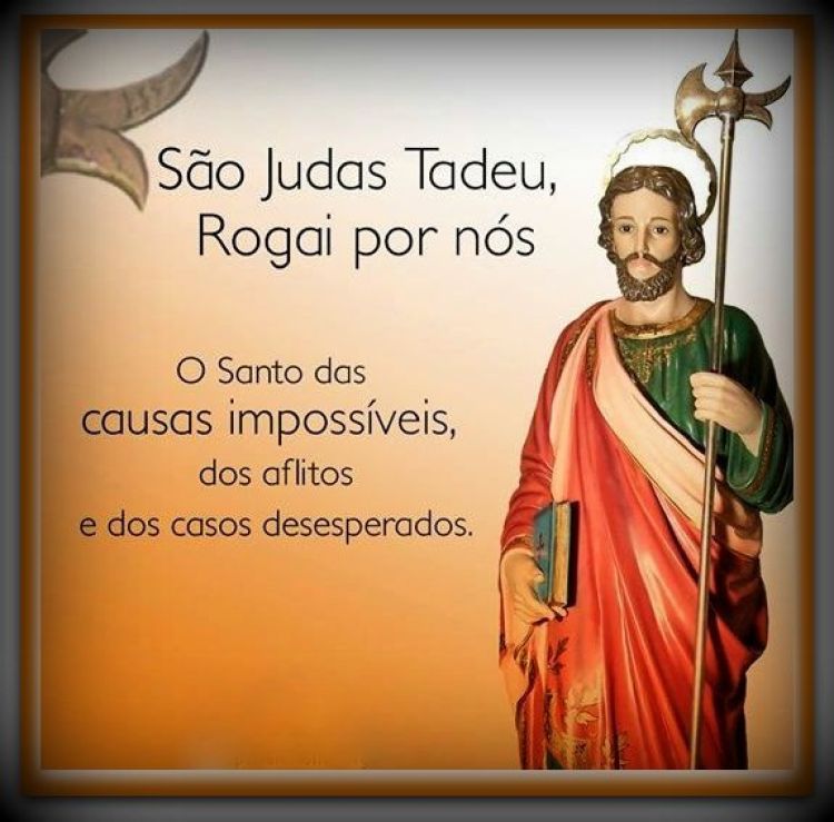 Duas missas agora à tarde vão celebrar em Pará de Minas o Dia de São Judas Tadeu