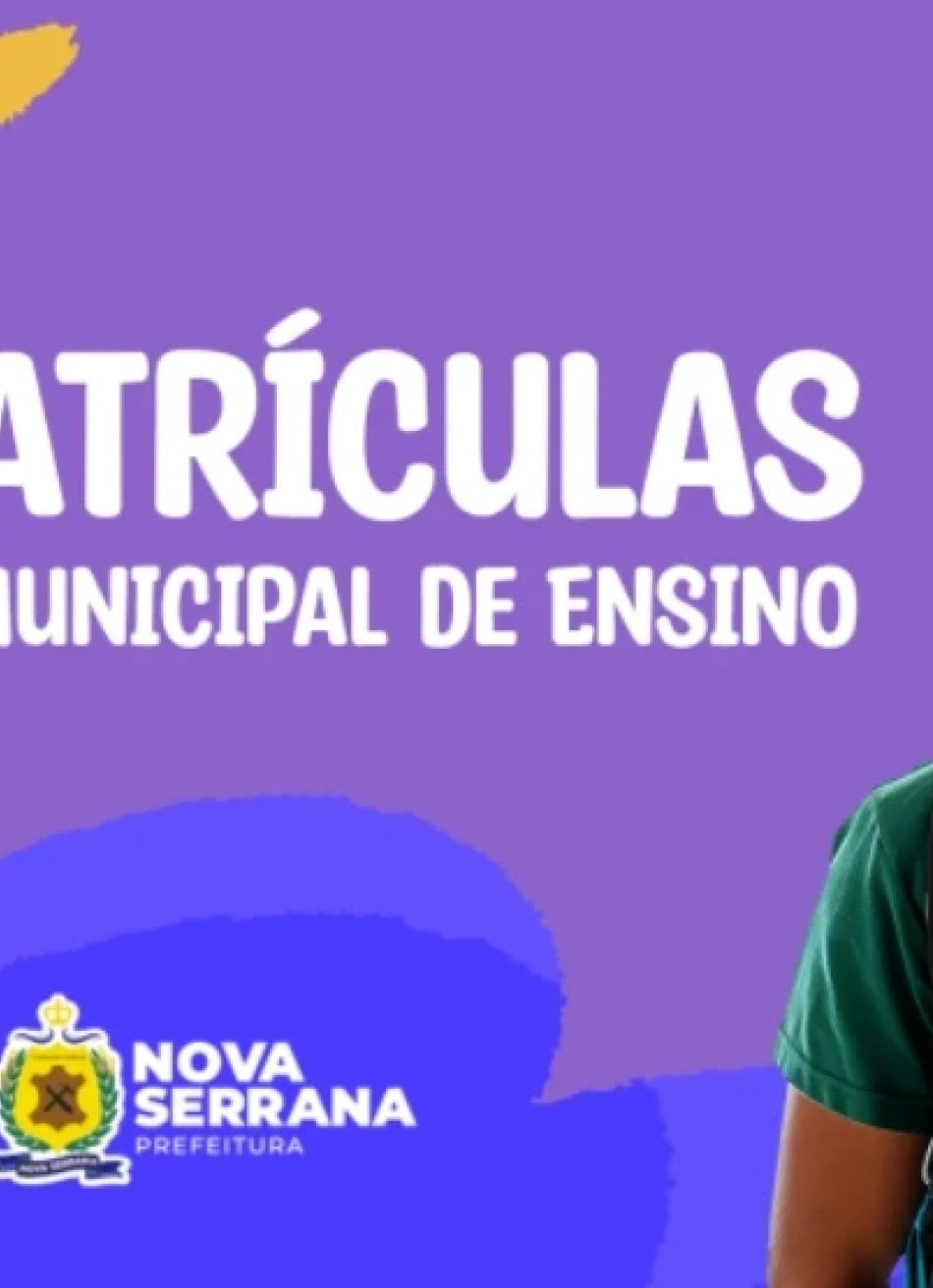 Prefeitura de Nova Serrana abre período de rematrículas na rede municipal de ensino