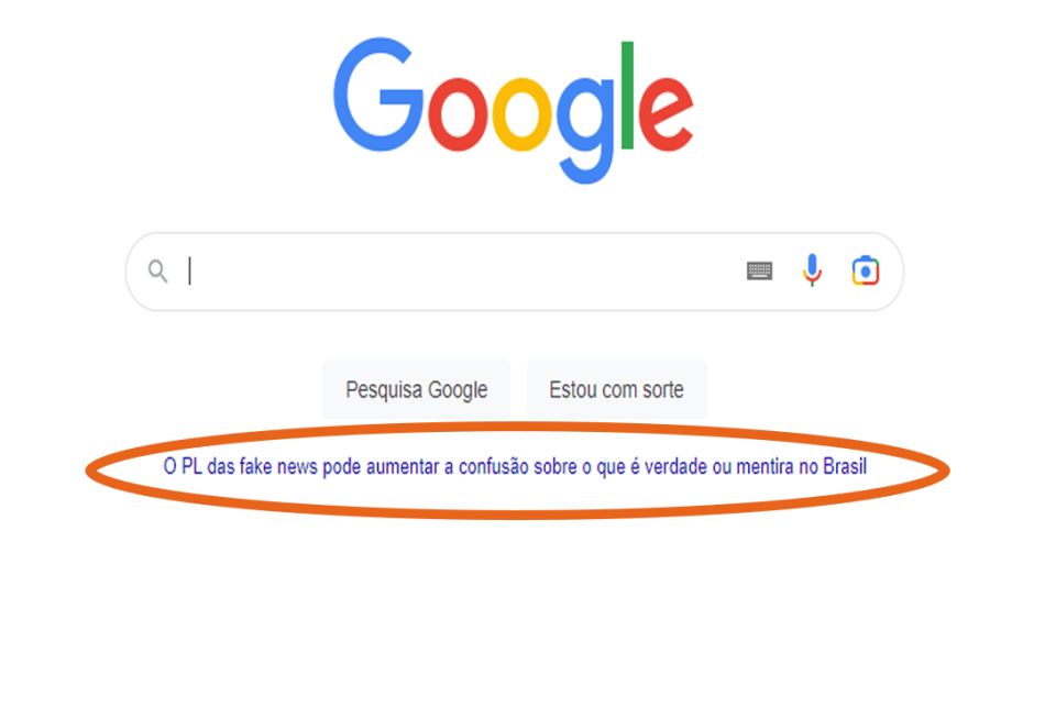 Google publica campanha contra a "PL das fake news". Ministro se posiciona.