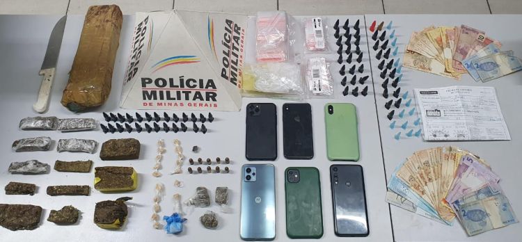 POLÍCIA MILITAR PRENDE INDIVÍDUOS SUSPEITOS DE TRÁFICO.