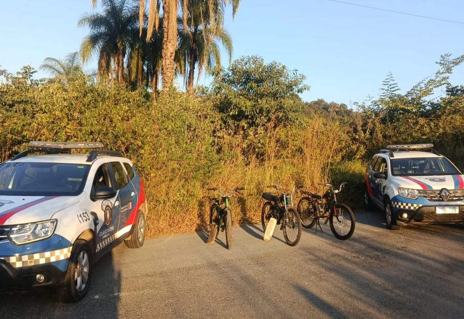 Guarda Civil Municipal apreende bicicletas motorizadas e evita risco de incêndio no Residencial Dona Flor