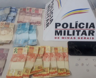 Menor é apreendido no Distrito de Antunes com oito pedras de crack, R$ 488,00 em dinheiro e um aparelho celular