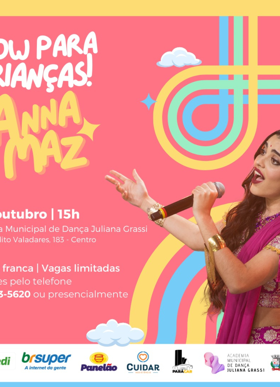 ANNA MAZ E BALADINHA KIDS, VÃO AGITAR A SEMANA DAS CRIANÇAS