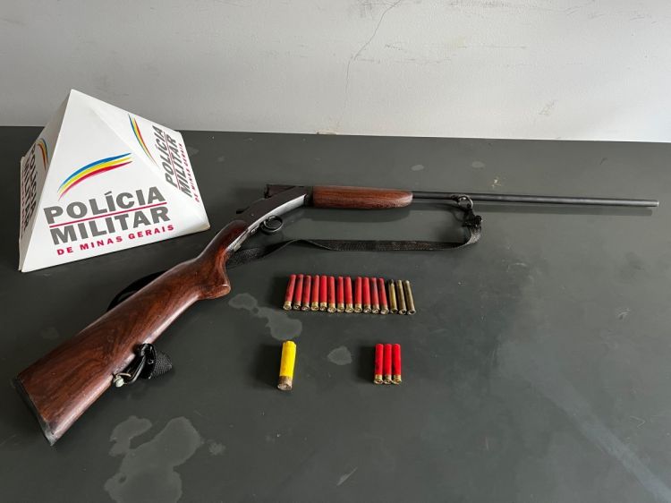 Maravilhas - PM apreende arma de fogo utilizada em ameaça.