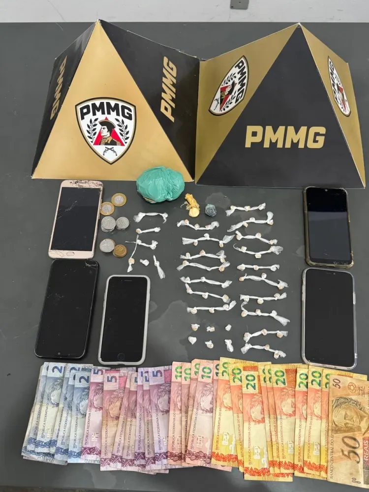 Dois homens são presos e adolescente é apreendido por tráfico de drogas em Papagaios