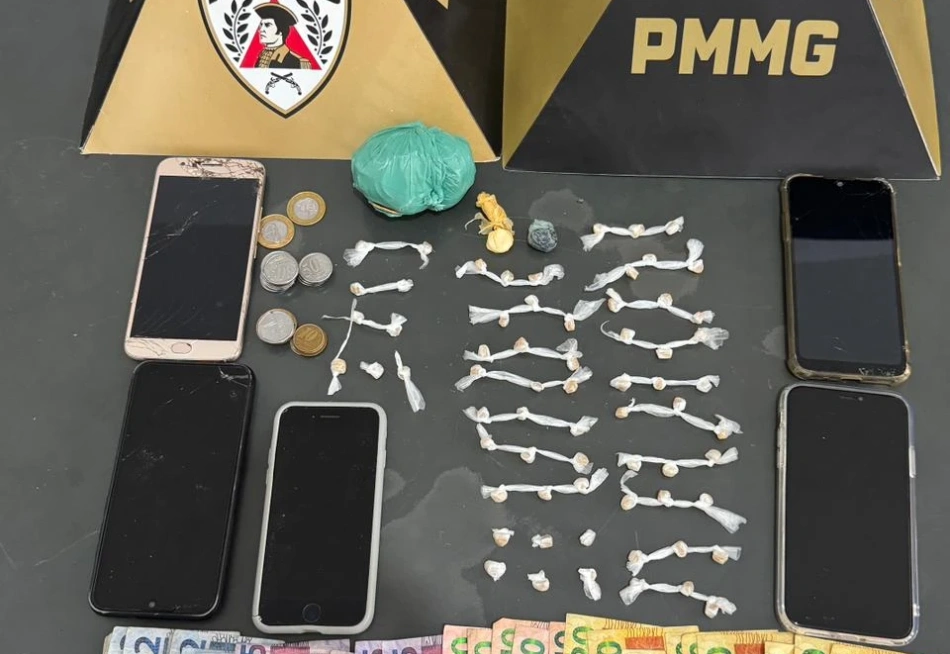 Dois homens são presos e adolescente é apreendido por tráfico de drogas em Papagaios