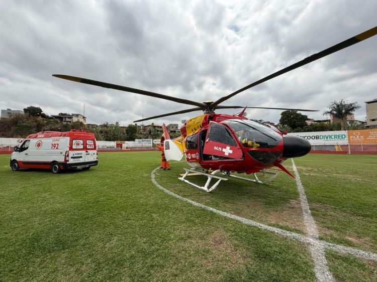 Transferência aérea de paciente vítima de queimaduras em Divinópolis